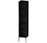 Duravit XViu XV1375RB140 40x36x177cm, porte vitrée, champagne mat, porte à droite, noir brillant