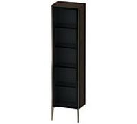 Duravit XViu XV1376 Armoire haute avec porte vitrÃ©e verticale, butÃ©e gauche, 500x360 mm, hauteur 1770 mm, Couleur (avant/corps): champagne mat/noyer brossÃ© - XV1376LB169