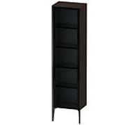 Duravit XViu XV1376LB269 50x36x177cm, porte en verre, noir mat, porte à gauche, noyer brossé