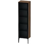 Duravit XViu XV1376 Armoire haute avec porte vitrée, verticale, à charnière à droite, 500x360 mm, hauteur 1770 mm, XV1376RB221, Couleur: noir mat/noyer foncé