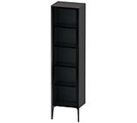 Duravit XViu XV1376 Armoire haute avec porte vitrÃ©e, verticale, Ã charniÃšre Ã droite, 500x360 mm, hauteur 1770 mm, Couleur (avant/corps): noir mat/graphite matt - XV1376RB249