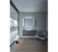 Duravit XViu XV7142 Armoire de toilette, 820x156 mm, 2 portes miroirs, Version"Icone, XV71420B1B1, Couleur: Champagne mat / miroité