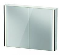 Duravit XViu XV7143 Armoire de toilette, 1020x156 mm, 2 portes miroirs, Version"Icone, XV71430B2B2, Couleur: Noir mat / Miroité