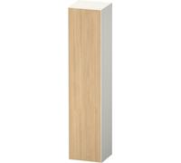 Duravit Zencha Armoire haute, 400x360x1760 mm, 1 porte, charnières à droite, ZE1352L, ZE1352R30840000, Couleur: façade : chêne naturel/caisson : blanc supermat