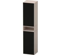 Duravit Zencha armoire haute, 400x360x1760 mm, 2 portes, charnières à droite, ZE1352L, ZE1353L63830000, Couleur: faÃ§ade : structure linÃ©aire noire (verre)/corps : taupe supermate