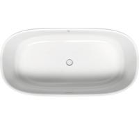 Duravit Zencha baignoire balnéo, en îlot, garniture de vidage et de trop-plein blanche, système Air, 1800x900mm, blanc mat, 760463000AS0000