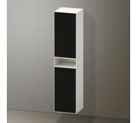 Duravit Zencha armoire haute, 400x360x1760 mm, 2 portes, charnières à droite, ZE1352L, ZE1353R63840000, Couleur: faÃ§ade : structure de ligne noire (verre)/corps : blanc supermat