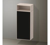 Duravit Zencha armoire mi-haute, 400x240x961mm,charnières à gauche, ZE1351L63830000, Couleur: façade : structure linéaire noire (verre)/corps : taupe supermate