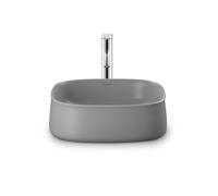 Duravit Zencha lavabo à poser 420 mm, sans trou pour robinet, 23734267791, Couleur: Gris satiné avec Wondergliss