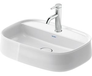 Duravit Zencha lavabo à poser 550 mm, un trou pour robinet, 23745500711, Couleur: Blanc brillant avec Wondergliss