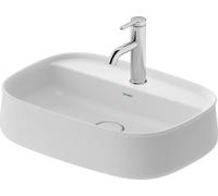 Duravit Zencha lavabo à poser 550 mm, un trou pour robinet, 23745532711, Couleur: Soie matte blanche avec Wondergliss