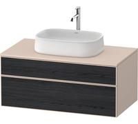 Duravit Zencha Meuble sous-lavabo sur console, 1000x550x442mm, 1 découpe au centre, ZE4821, ZE4821016830000, Couleur: faÃ§ade : chÃªne noir/corps : taupe supermatt
