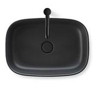 Duravit Zencha Vasques à poser 23735513791 55x39cm, sans trou pour robinetterie, trop-plein, rangée de trous pour robinetterie, sol, anthracite mat, WonderGliss