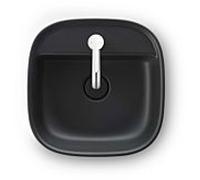 Duravit Zencha Vasques à poser 23744213711 42x42cm, avec trou pour robinetterie, rangée de trous pour robinetterie, sans trop-plein, meulé, anthracite mat, WonderGliss