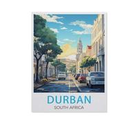 Durban, Afrique du Sud, Affiche de Voyage Vintage，1000 Pièces Puzzle Défi Cérébral pour Enfants Bricolage Cadeau Amusant Jeu D'intérieur Décor À La Maison（38x26cm）-BC71