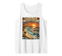 Durban Afrique du Sud Vintage Beach Sunset Waves Débardeur