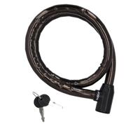 Durca - Antivol Articulé D18 1000mm à Clé - Flexible et Robuste - Diamètre 18mm - Câble PVC Noir Mat Anti-Rayures - Livré avec 2 Clés