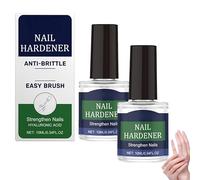 Durcisseur d'ongles à l'acide hyaluronique avec vitamine E et huile de jojoba - Renforce et nourrit les ongles cassants, formule anti-casse avec application facile au pinceau, 10 ml (2Pièce)