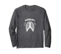 Durée de Vie de la radiologie : Cage à Rayons X pour Les Professionnels de la santé Manche Longue, Unisexe pour Adultes, Chiné Foncé, M