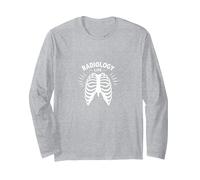 Durée de Vie de la radiologie : Cage à Rayons X pour Les Professionnels de la santé Manche Longue, Unisexe pour Adultes, Gris Chiné, XXL