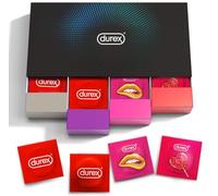 Durex - 40 Préservatifs Fun Explosion - Ultra Fins - Extra Lubrifiés - Texturés - Fraise - Boîte Design