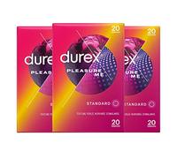 Durex - 60 Préservatifs Pleasure Me - Texture Ultra Perlés - 3x20 unités