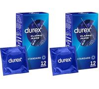 Durex CLASSIC JEANS - 12 Préservatifs - Confort et Confiance (Lot de 2)