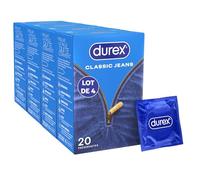 Durex Classic Jeans - 80 Préservatifs Homme Extra Lubrifiés - Confort et Confiance
