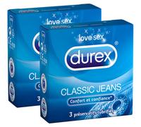 Durex Classic Jeans Préservatifs Lubrifiés 3 Pièces Promo 1+1 Gratuit