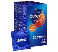 Durex Classic Jeans XL - 36 Préservatifs Fins et Extra Larges pour Homme, Largeur nominale 60mm