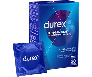 Durex Classic Natural Préservatifs Lubrifiés Confort Et Confiance 20 Préservatifs