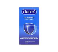 Durex Préservatifs Classic Protect – extra lubrifiés, épaisseur renforcée – 12 pièces