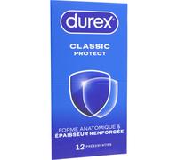 Durex Classic Protect Préservatifs Extra Lubrifiés Épaisseur Renforcée 12 Pièces