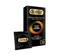 Durex Connexion totale préservative ultra fine Plus sans latex avec technologie Body Feel qui transmet mieux la chaleur corporelle, 10 préservatifs