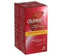 Durex Feel Ultra Thin - préservatifs ultra-fins, sensation réaliste (2x10)