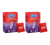 Durex FEELING EXTRA - 16 Préservatifs Homme Fins et Extra Lubrifiés (Lot de 2)