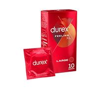 Durex Préservatifs Feeling XL - 10 Préservatifs Fins et Larges