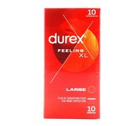 Durex Préservatifs Feeling XL - 10 Préservatifs Fins et Larges