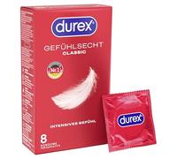 Durex Gefühlsecht Classic 8Pcs Préservatifs Transparent 56 mm
