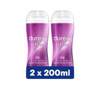 Durex - Gel De Massage Lubrifiant Douceur À Base D'Eau - 2 en 1 - Aux Extraits d'Aloe Vera - 2x200 ml