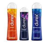 Durex - Gel Hot Chauffant Stimulant et Lubrifiants Perfect Gliss Usage Anal 50 ml et Sensitive 100 ml