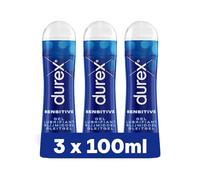 Durex Gel Lubrifiant Sensitive - Lubrifiant comestible à base d'eau - 3 x 100ml