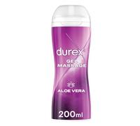 DUREX - Gel Massage Hydratant 2 en 1 à l’Aloe Vera, Douceur Apaisante pour Peau Sensible (200 mL) - Le Lot De 3
