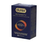 Durex Intensity Préservatifs Sans Latex Dernière Génération Ultra Fins Ultra Lubrifiés 20 Pièces