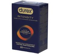 Durex Intensity Préservatifs Sans Latex Dernière Génération Ultra Fins Ultra Lubrifiés 20 Pièces