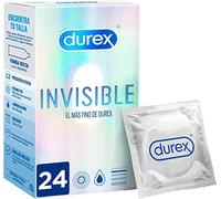 Durex Invisible condoms - préservatifs extra fins pour une sensation intense pendant les rapports sexuels (Extra Lubricated, 24 pièces)