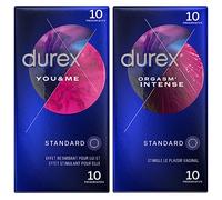 DUREX - Lot de 2 Boîtes de Préservatifs - You & Me x10 - Orgasm'Intense x10