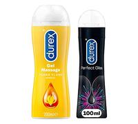 Durex - Lot de 2 Gels Lubrifiants Intimes - Gel De Massage Intime Ylang Ylang 200ml - Perfect Gliss Lubrifiant Anal 100ml