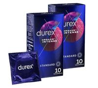 Durex Lot de 20 Préservatifs Orgasm'Intense - Extra Lubrifiés Stimulants et Texturés - 2x10 pièces