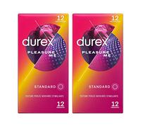Durex - Lot de 24 Préservatifs Pleasure Me - Texture Ultra Perlés